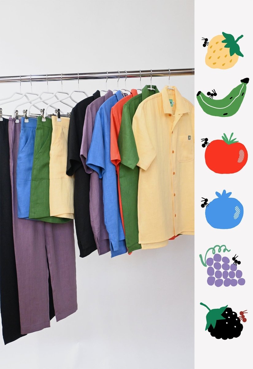 Chemise boutonnée "Tutti-Frutti" - Raisin violet