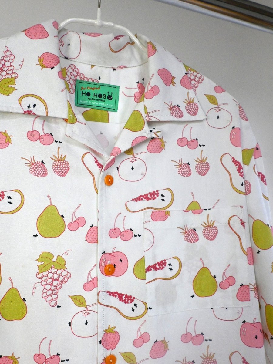 "All Over Fruit" Button-Up long-sleeve Shirt (ONE-OFF)