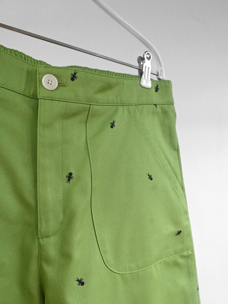 "Ants on your Pants" Work/Play Shorts -  Avocado Green. Design by HO HOS HOLE IN THE WALL