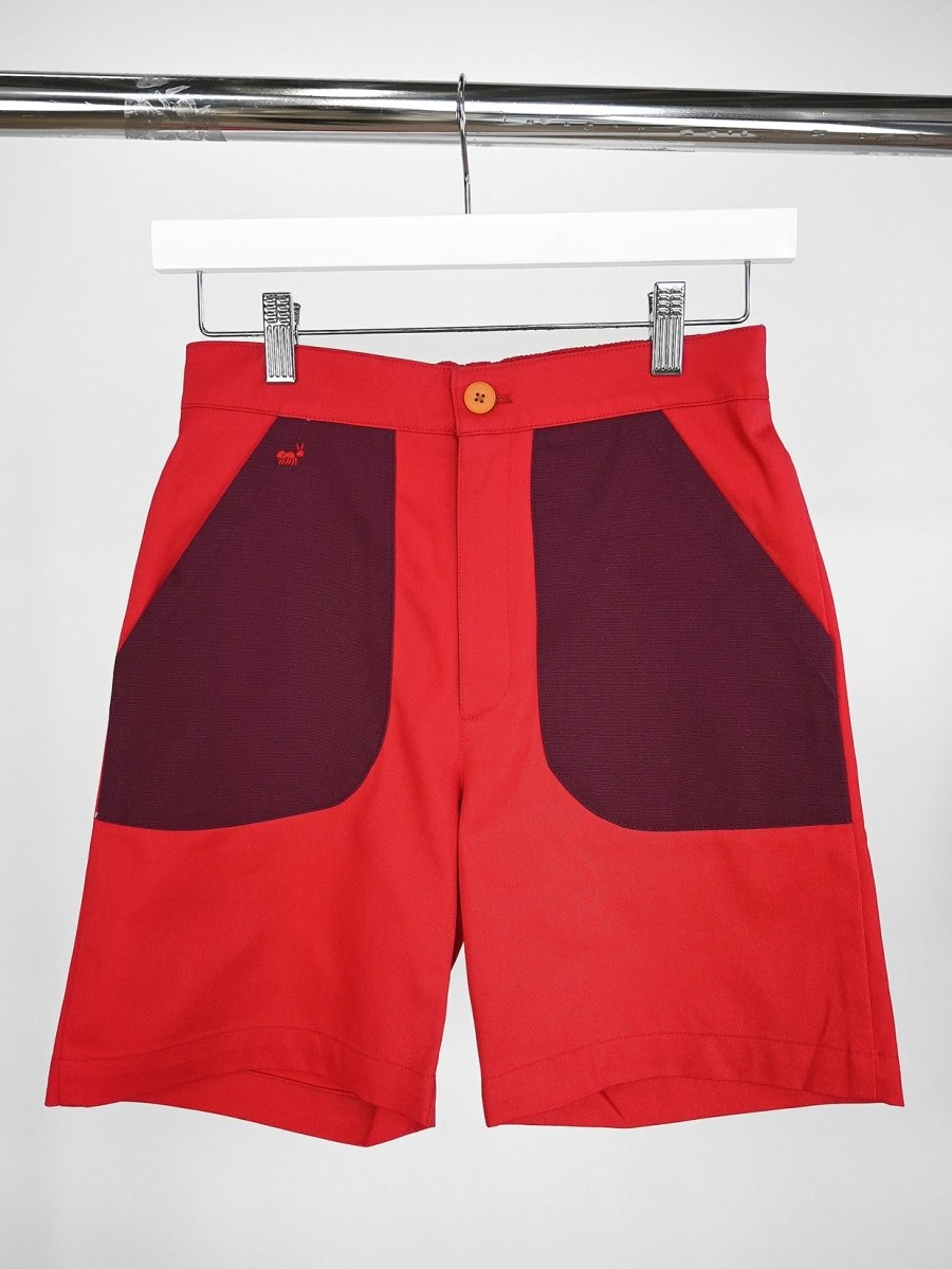 "Red Ant" Shorts -  Cherry/Sangria combo. Design by HO HOS HOLE IN THE WALL