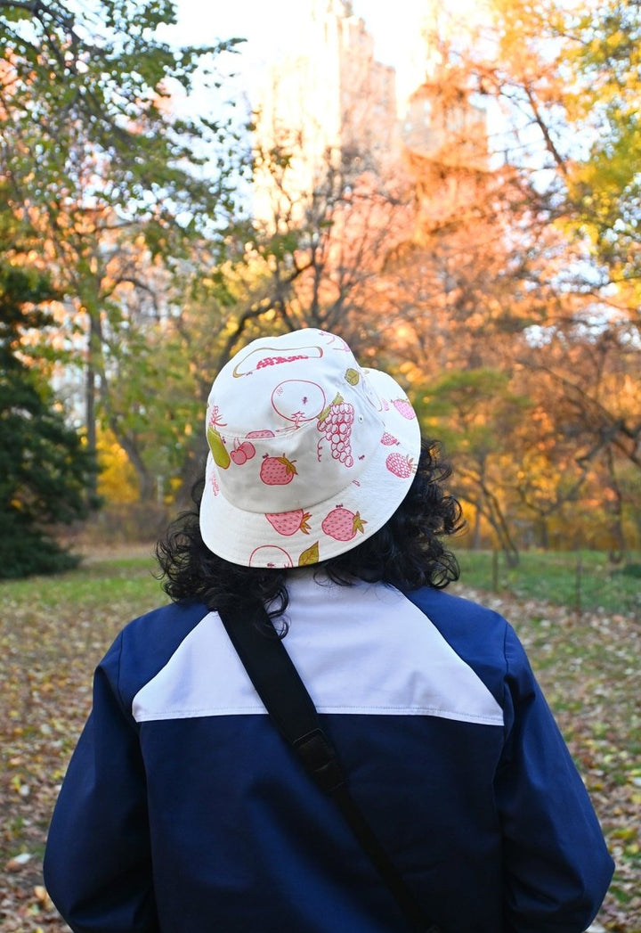 recycled polyester rPET fabric printed bucket hat