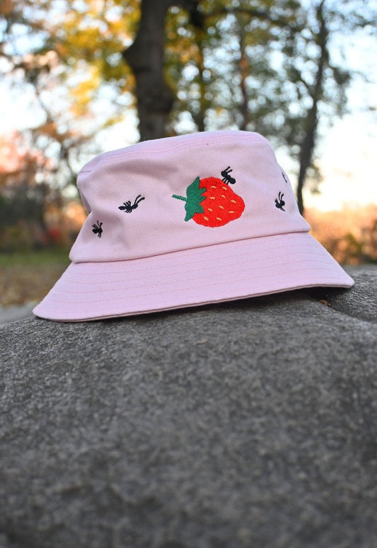 "Strawberry & Ants" bucket hat